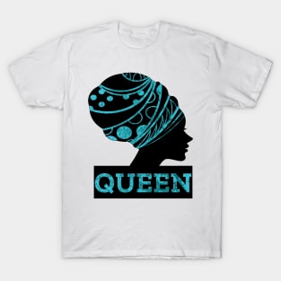 BLACK Queen Women In Blue T-Shirt